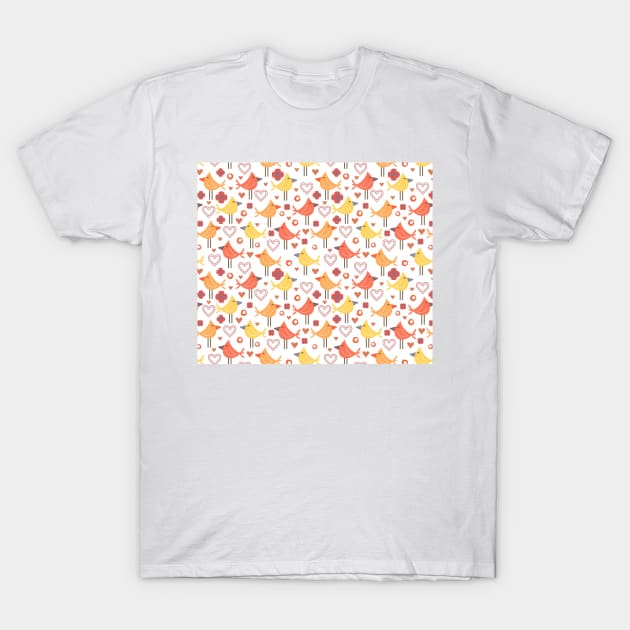 Bird Pattern T-Shirt by AnimalPatterns